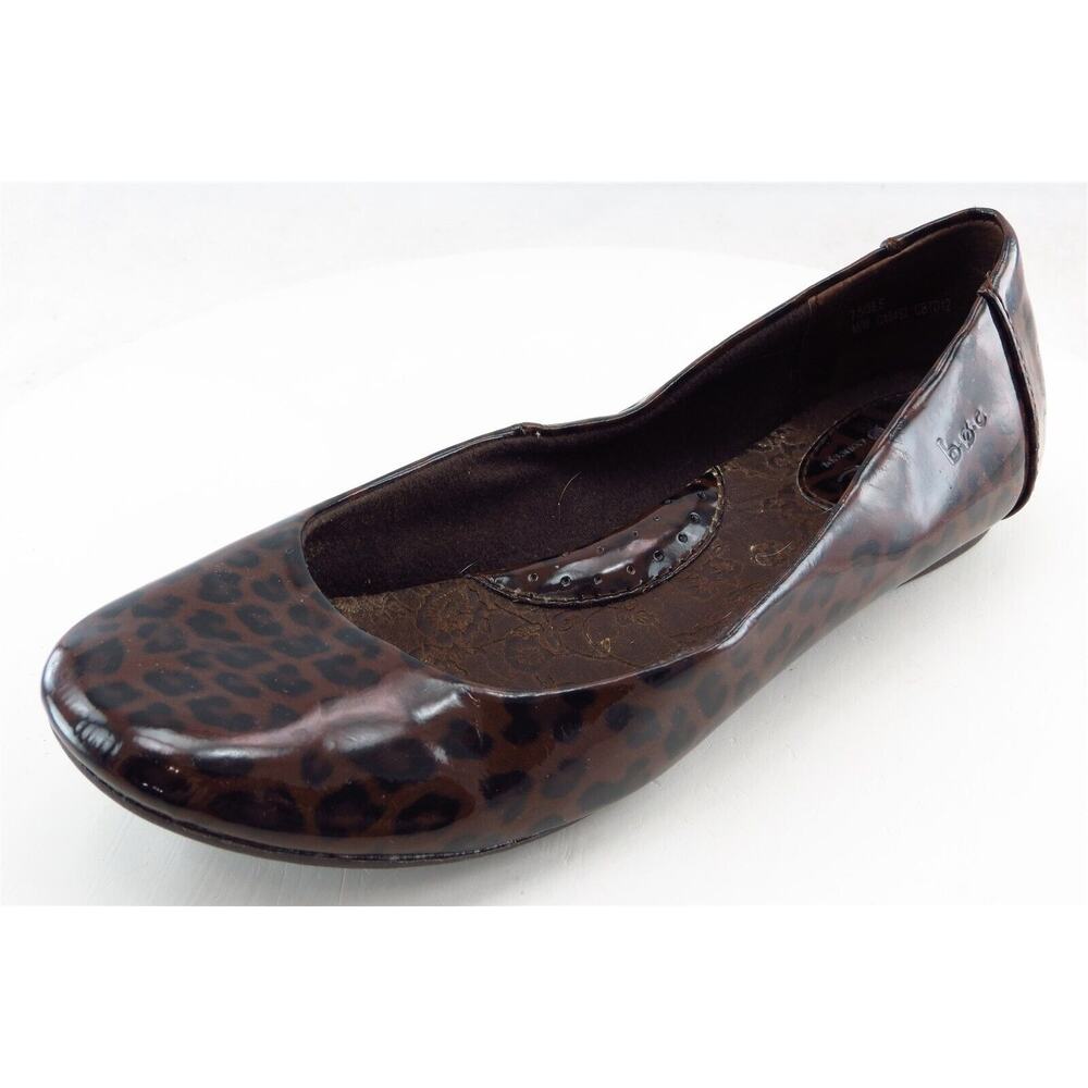 Born concept Smoking Flats Brown Synthetic Women Shoes Size 7.5 Medium